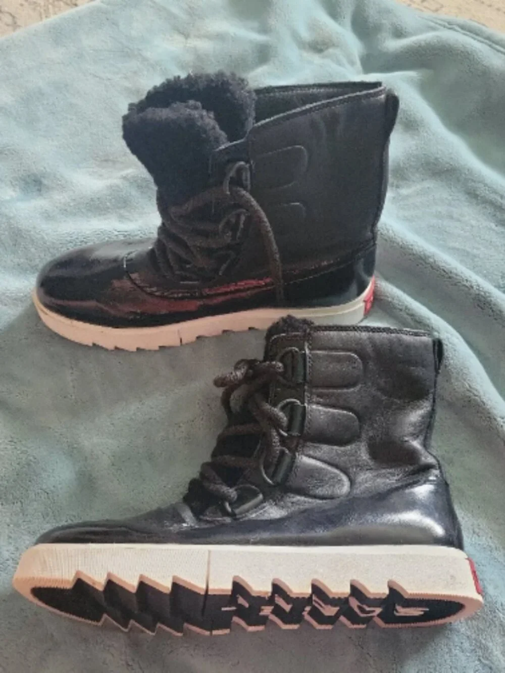 Sorel Joan of Arctic Next Lite Boots Women's 9.5 Black Sea Salt Waterproof